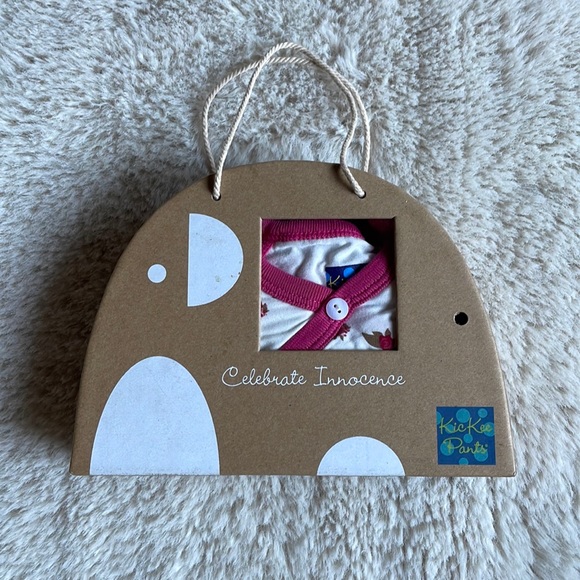 KicKee Pants | Natural Rose Trellis 3-Piece Kimono Newborn Gift Set | NB - Picture 14 of 16